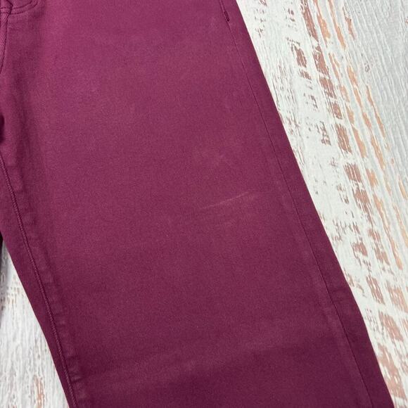 NWT MAVI BARCELONA High Rise Wide Leg Jeans SIZE 27 x 29 Wine Raw Hem Denim - Picture 5 of 11
